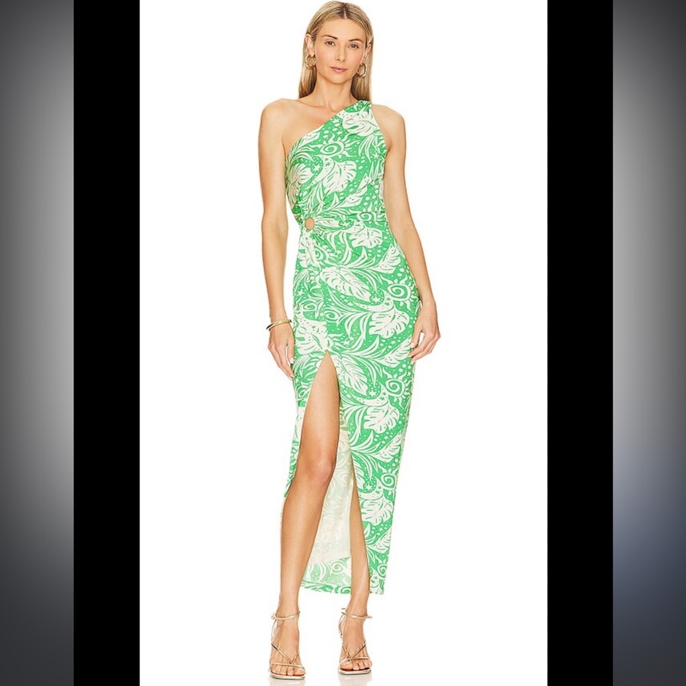 SAYLOR Green and White Maxi Dress